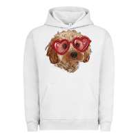 Pigment Lunar Rock toy poodle with love glasses Urban Hoodie - RanaPortraitStore