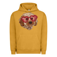 Pigment Peanut Butter toy poodle with love glasses Urban Hoodie - RanaPortraitStore