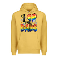 Antique Gold i love my dads Premium Hoodie - Zillion Design Studio