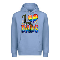 Colony Blue i love my dads Premium Hoodie - Zillion Design Studio