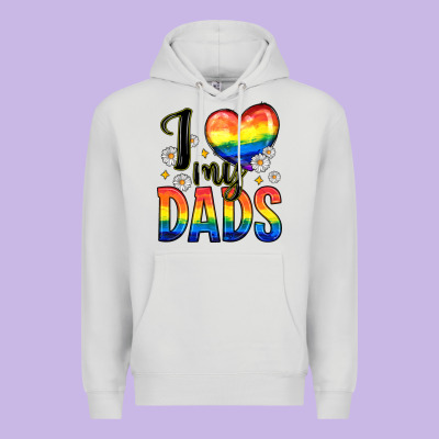 I Love My Dads Premium Hoodie Designed By Zillion Design Studio