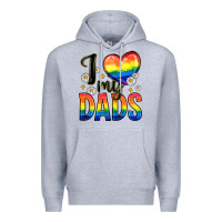 Heather Grey i love my dads Premium Hoodie - Zillion Design Studio