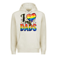 Oatmeal Heather i love my dads Premium Hoodie - Zillion Design Studio