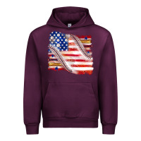 Mauve Wine baseball american flag Urban Hoodie - texasbilliewilder