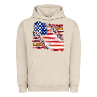 Pigment French Oak baseball american flag Urban Hoodie - texasbilliewilder