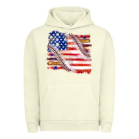 Pigment Pistachio baseball american flag Urban Hoodie - texasbilliewilder