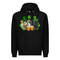 Black st. patrick's day charolais and black angus cows Premium Hoodie - RanaPortraitStore