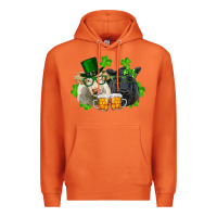 Carrot st. patrick's day charolais and black angus cows Premium Hoodie - RanaPortraitStore