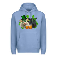 Colony Blue st. patrick's day charolais and black angus cows Premium Hoodie - RanaPortraitStore