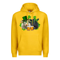 Lemon st. patrick's day charolais and black angus cows Premium Hoodie - RanaPortraitStore