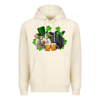 Tofu st. patrick's day charolais and black angus cows Premium Hoodie - RanaPortraitStore