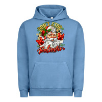 Pigment Pebble Blue dont stop believin Urban Hoodie - Zillion Design Studio