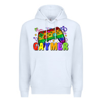 White Gaymer Premium Hoodie - Zillion Design Studio