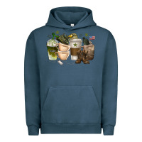 Pigment Midnight Navy coffee cups army Urban Hoodie - texasbilliewilder