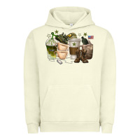 Pigment Pistachio coffee cups army Urban Hoodie - texasbilliewilder