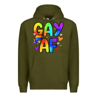 Army Green gay af Premium Hoodie - Zillion Design Studio