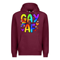 Burgundy gay af Premium Hoodie - Zillion Design Studio