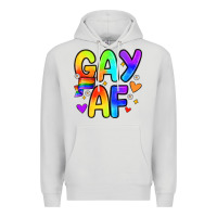 Dove Grey gay af Premium Hoodie - Zillion Design Studio