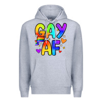 Heather Grey gay af Premium Hoodie - Zillion Design Studio