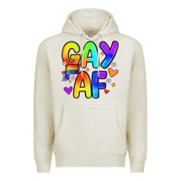 Oatmeal Heather gay af Premium Hoodie - Zillion Design Studio
