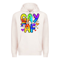 Pale Pink gay af Premium Hoodie - Zillion Design Studio