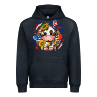 Cute Cow Fourth Of July Urban Hoodie | Teevron