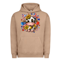 Pigment Burro cute cow fourth of july Urban Hoodie - texasbilliewilder