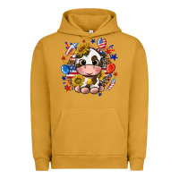 Pigment Peanut Butter cute cow fourth of july Urban Hoodie - texasbilliewilder