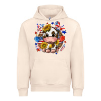 Sandshell cute cow fourth of july Urban Hoodie - texasbilliewilder