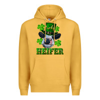 Mustard lucky heifer Premium Hoodie - RanaPortraitStore