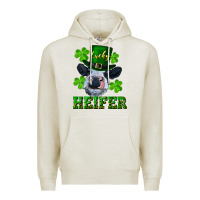 Oatmeal Heather lucky heifer Premium Hoodie - RanaPortraitStore