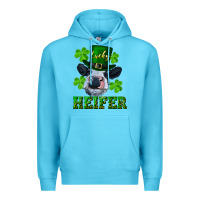 Ocean Blue lucky heifer Premium Hoodie - RanaPortraitStore