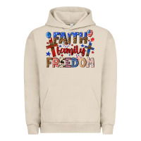 Pigment French Oak faith family freedom Urban Hoodie - texasbilliewilder