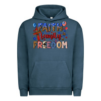 Pigment Midnight Navy faith family freedom Urban Hoodie - texasbilliewilder