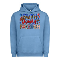 Pigment Pebble Blue faith family freedom Urban Hoodie - texasbilliewilder