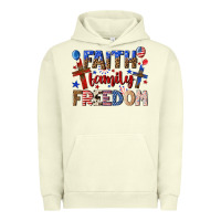 Pigment Pistachio faith family freedom Urban Hoodie - texasbilliewilder