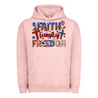 Pigment Salmon faith family freedom Urban Hoodie - texasbilliewilder