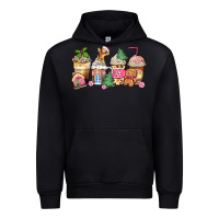 Black pink gingerbread coffee cups Urban Hoodie - Zillion Design Studio