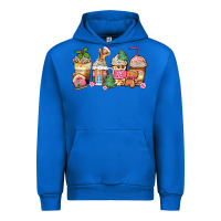 Cobalt pink gingerbread coffee cups Urban Hoodie - Zillion Design Studio