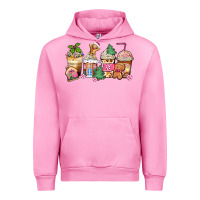 Fuchsia Pink pink gingerbread coffee cups Urban Hoodie - Zillion Design Studio