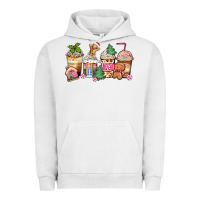 Pigment Lunar Rock pink gingerbread coffee cups Urban Hoodie - Zillion Design Studio