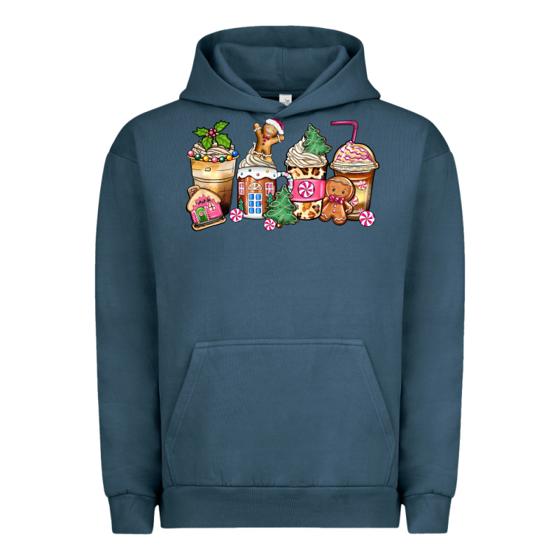 Pink Gingerbread Coffee Cups Urban Hoodie by Zillion Design Studio | Teevron