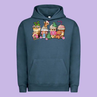 Urban Hoodie pink gingerbread coffee cups