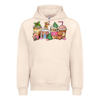 Sandshell pink gingerbread coffee cups Urban Hoodie - Zillion Design Studio