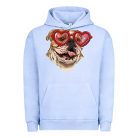 Pigment Grape Ice english bulldog with love glass Urban Hoodie - RanaPortraitStore