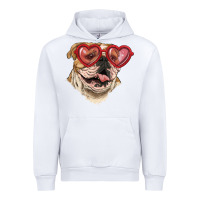 White english bulldog with love glass Urban Hoodie - RanaPortraitStore