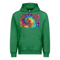 Emerald leopard tie dye background Urban Hoodie - Zillion Design Studio