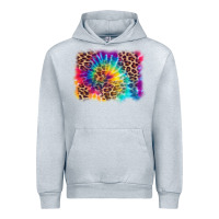 Heather Grey leopard tie dye background Urban Hoodie - Zillion Design Studio