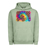 Pigment Oil Green leopard tie dye background Urban Hoodie - Zillion Design Studio