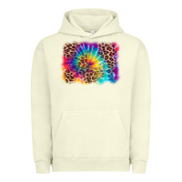 Pigment Pistachio leopard tie dye background Urban Hoodie - Zillion Design Studio